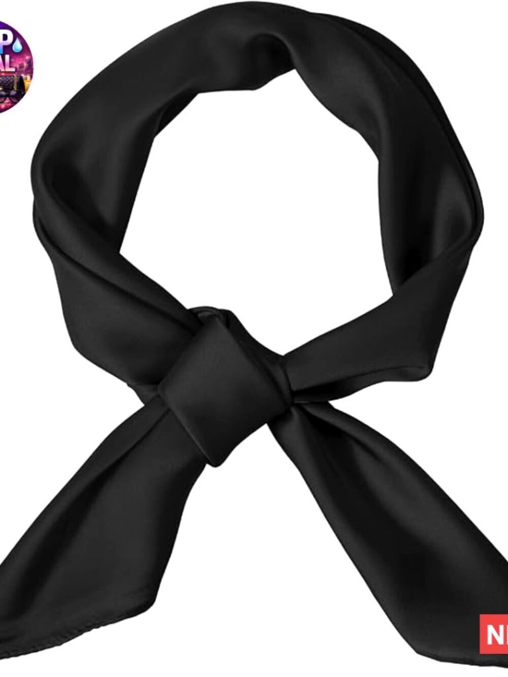 Satin Square Scarf 26" Neck Hair Scarf Handkerchief Halloween Accessory